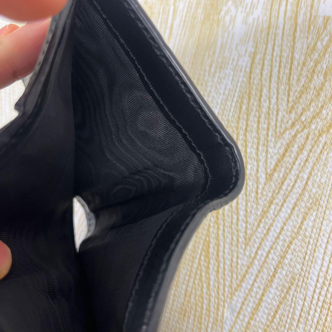 美品 付属品完備 Gucci グッチ 2つ折り財布 GG シマ ドリアン 黒