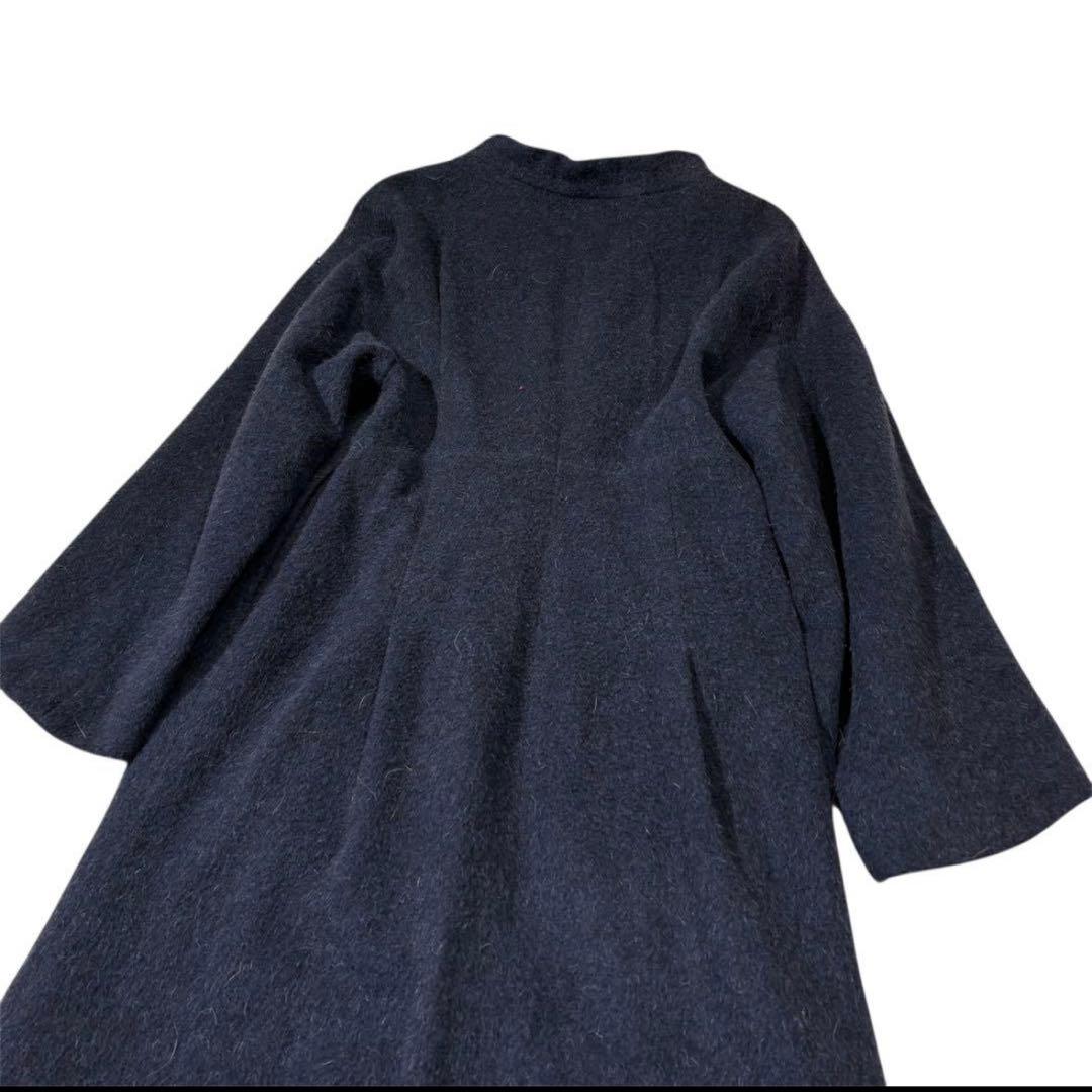 t*k様 《美品》マメクロゴウチ ウール シャギー ノーカラー ロングコート ネ