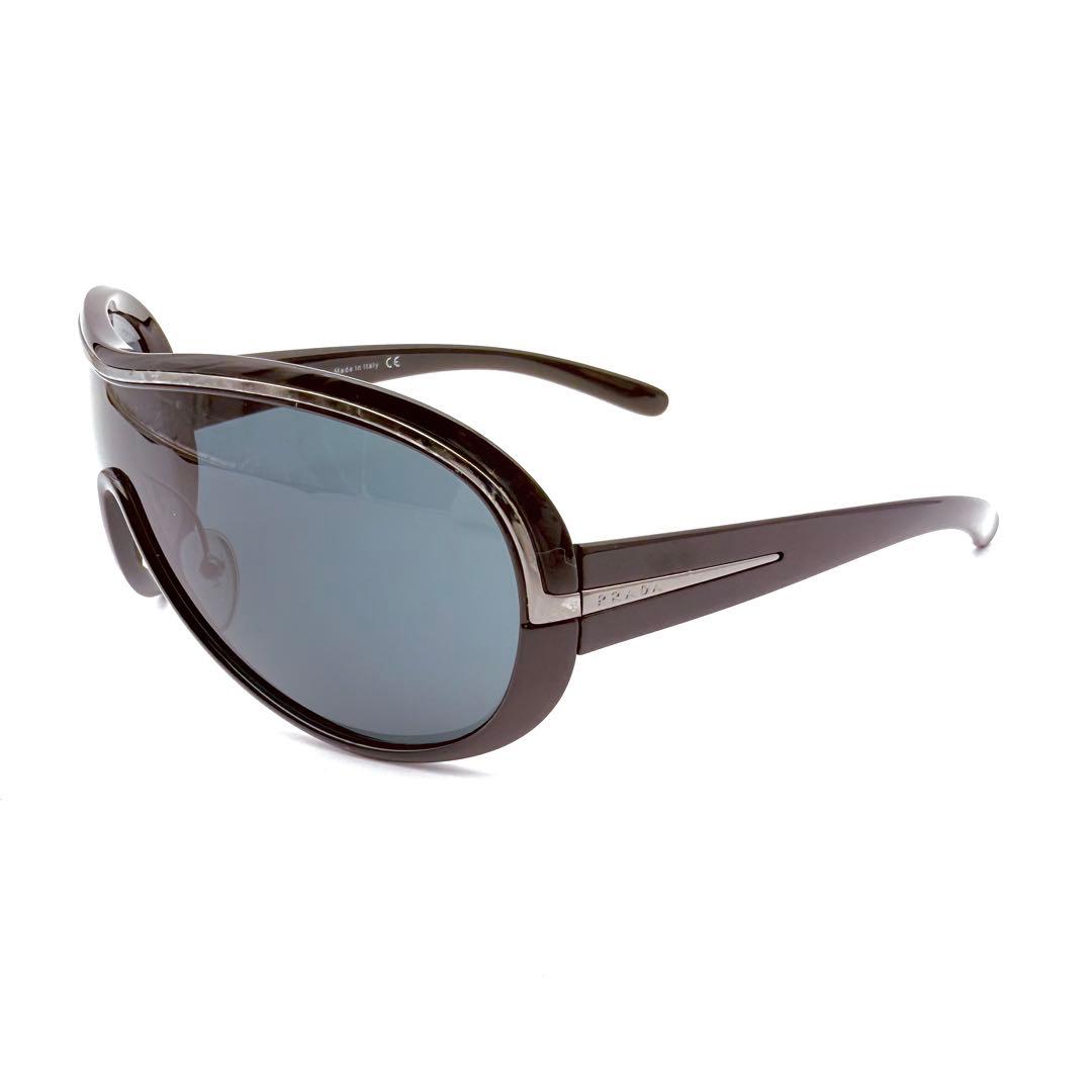 【美品】PRADA プラダ　シールドレンズ　サングラス　ロゴ