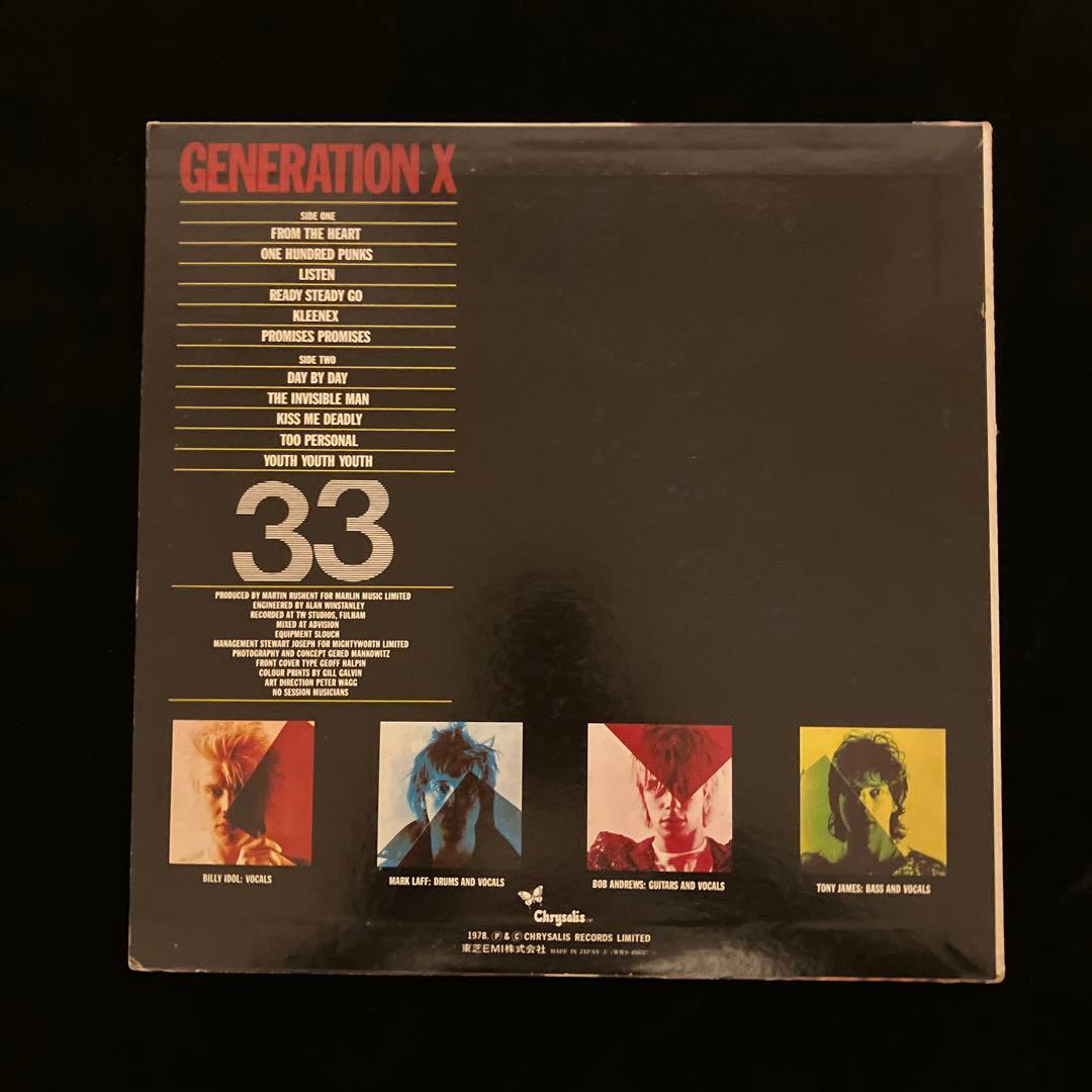 ジェネレーションX 国内盤1978 LP