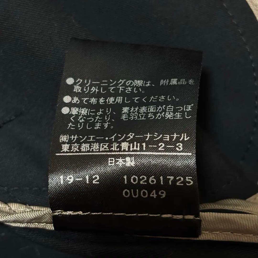 ADORE コンパクト コットン ノーカラー コート 比翼ボタン ブラック