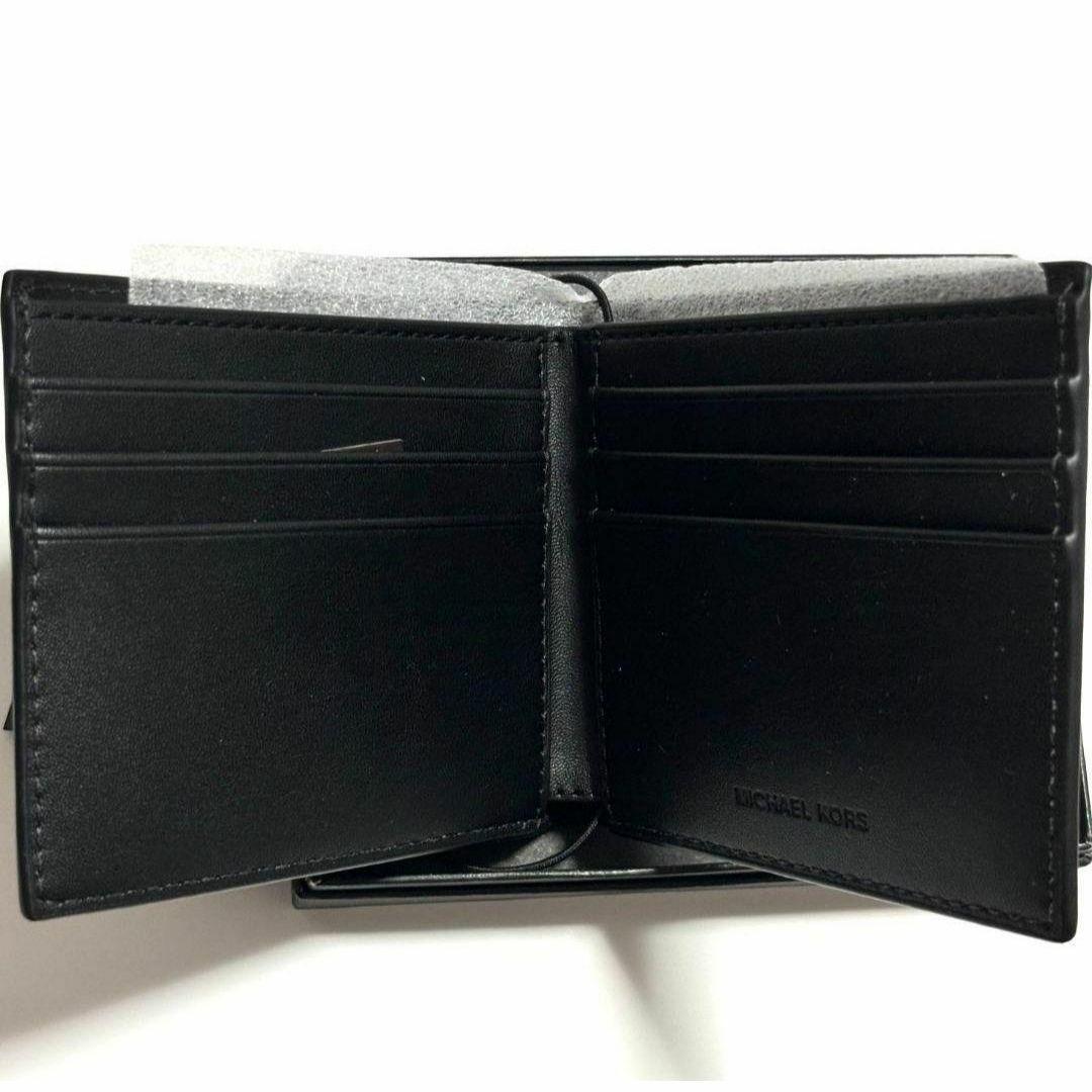 【新品】マイケルコース シグネチャー MK ロゴ入り 黒 スリムウォレット　財布