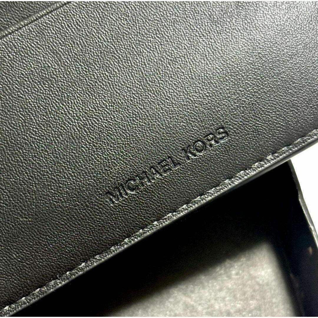 【新品】マイケルコース シグネチャー MK ロゴ入り 黒 スリムウォレット　財布