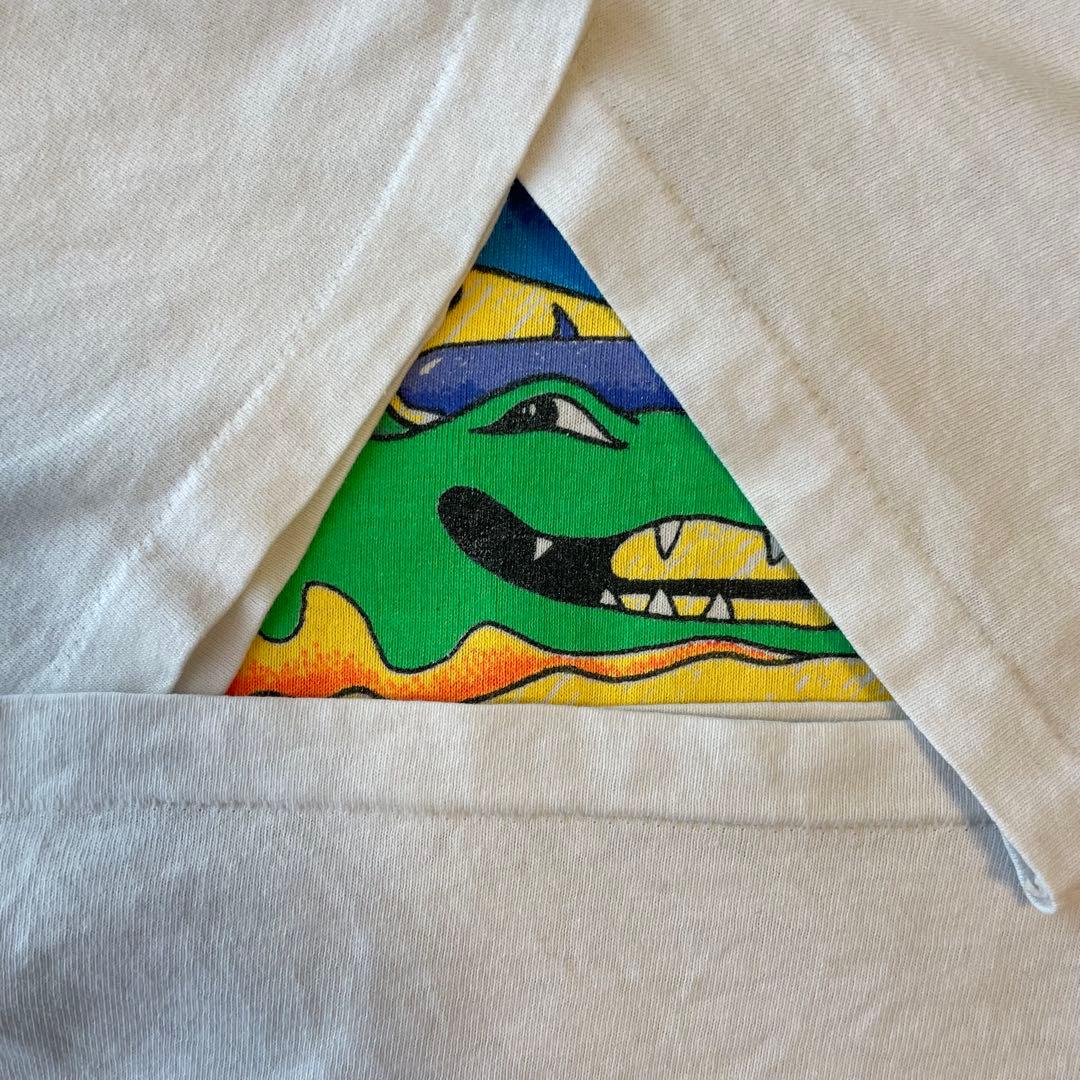 90s USA製 1992年 アートTシャツ 鰐 Stedman L シングル