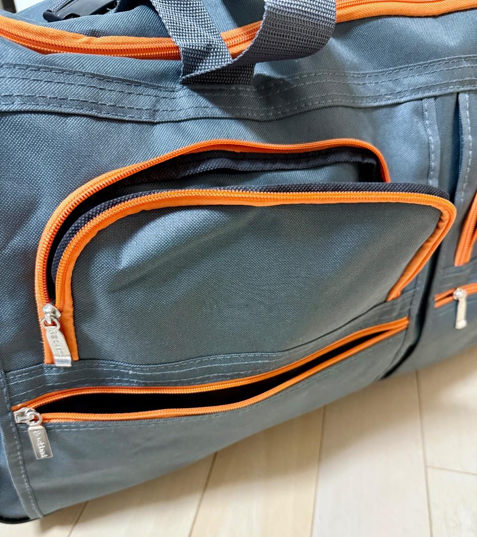 Rockland キャスター付ローリングダッフル グレー 特大 70L キャンプ