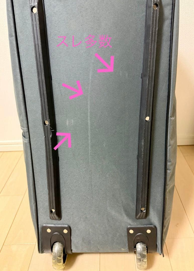Rockland キャスター付ローリングダッフル グレー 特大 70L キャンプ