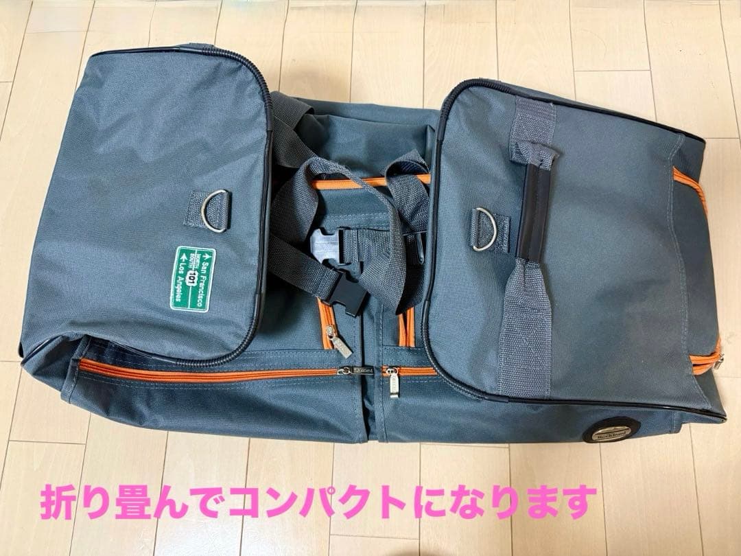 Rockland キャスター付ローリングダッフル グレー 特大 70L キャンプ