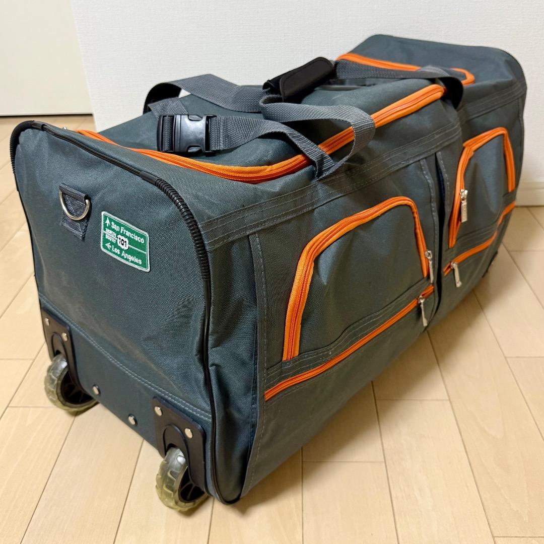 Rockland キャスター付ローリングダッフル グレー 特大 70L キャンプ