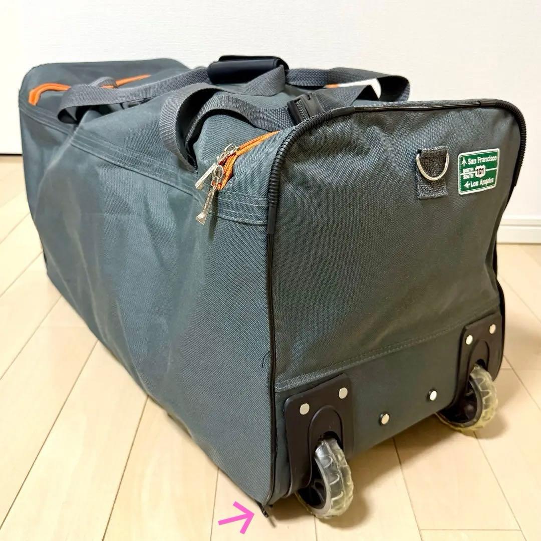 Rockland キャスター付ローリングダッフル グレー 特大 70L キャンプ
