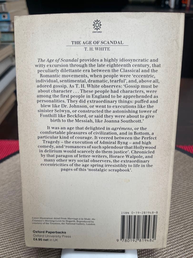 希少　The Age of Scandal T.H. White