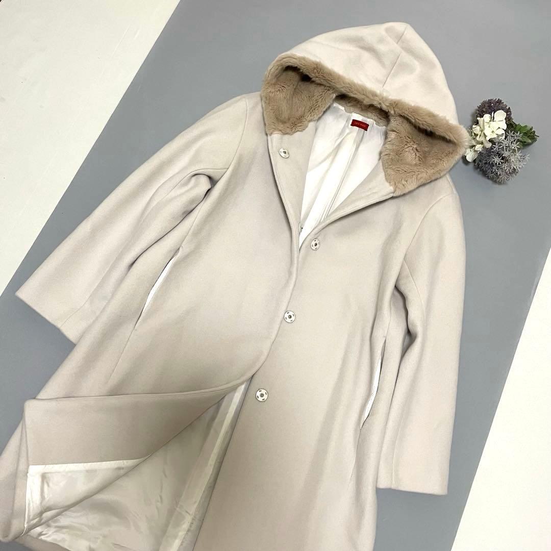きり⭐️美品定価69120円デプレ ロングコート サイズ36 アイボリー