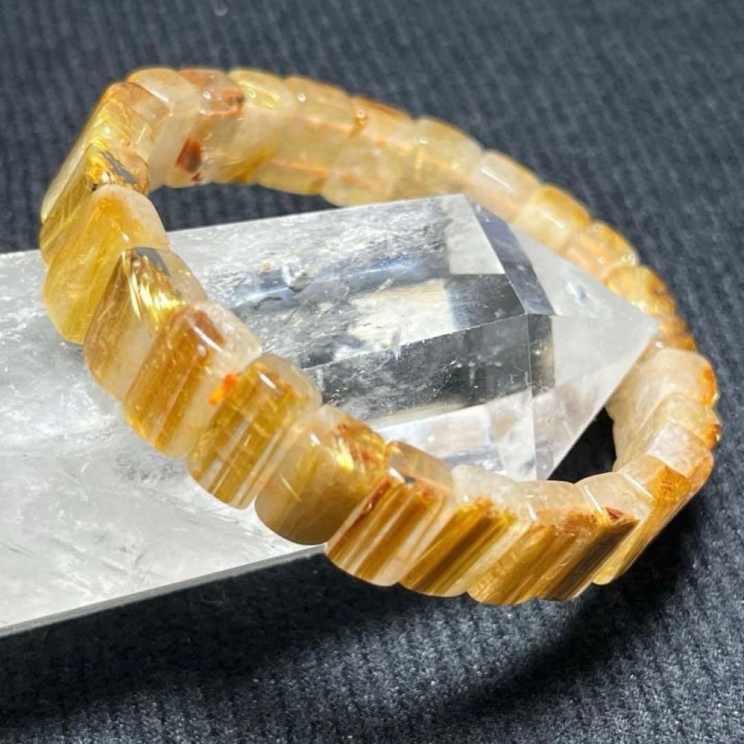 タイチンルチルクォーツ　ブレスレット　金針凄いです