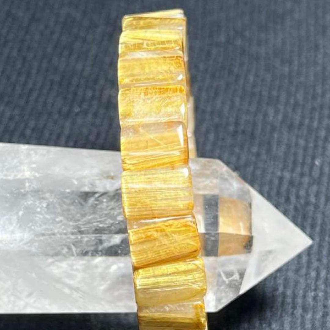 タイチンルチルクォーツ　ブレスレット　金針凄いです