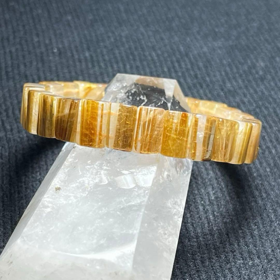 タイチンルチルクォーツ　ブレスレット　金針凄いです