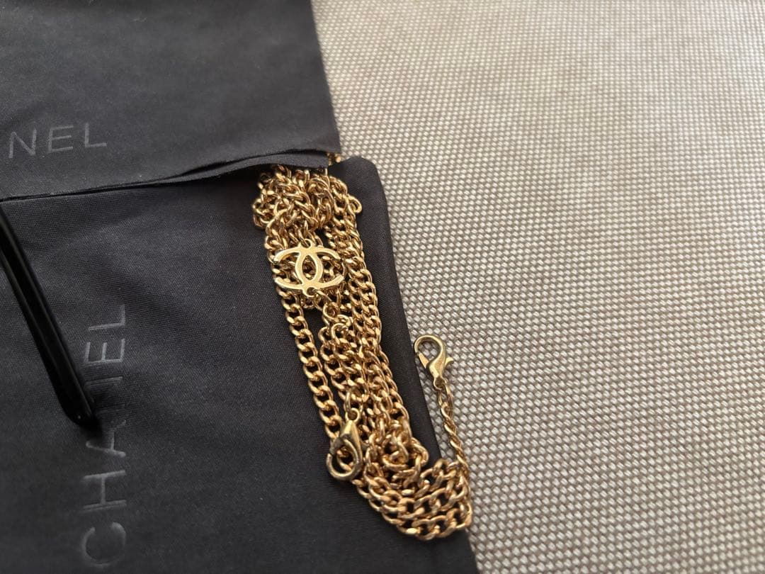 CHANEL 眼鏡用フレーム チェーンストラップ付新色ピンクゴールド
