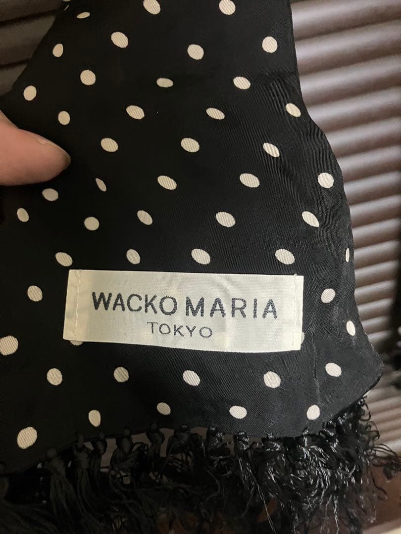 WACKO MARIA ドット柄ストール　ブラック