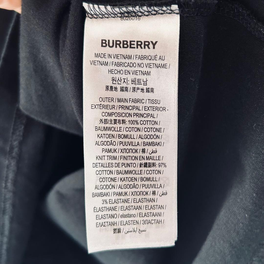 現行　BURBERRY ブラック 半袖　Tシャツ Lサイズ　バーバリー