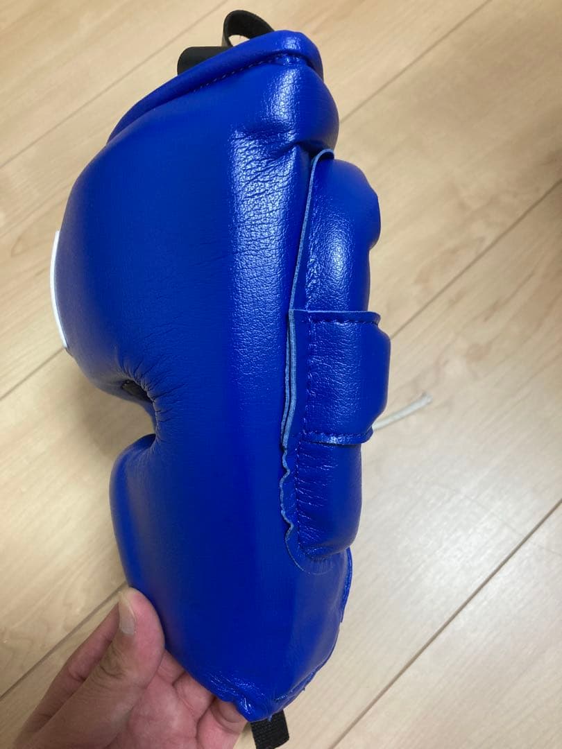 Winning 青 ヘッドギア Mサイズ　名前入り