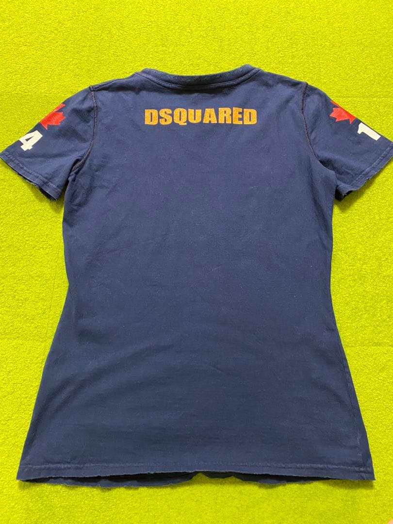 【DSQUARED2】メイプルTシャツ ネイビー Mサイズ　ヴィンテージレベル