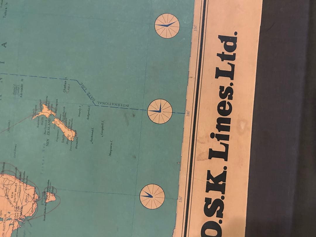MITSUI O.S.K. LINES TRACK CHART 世界地図
