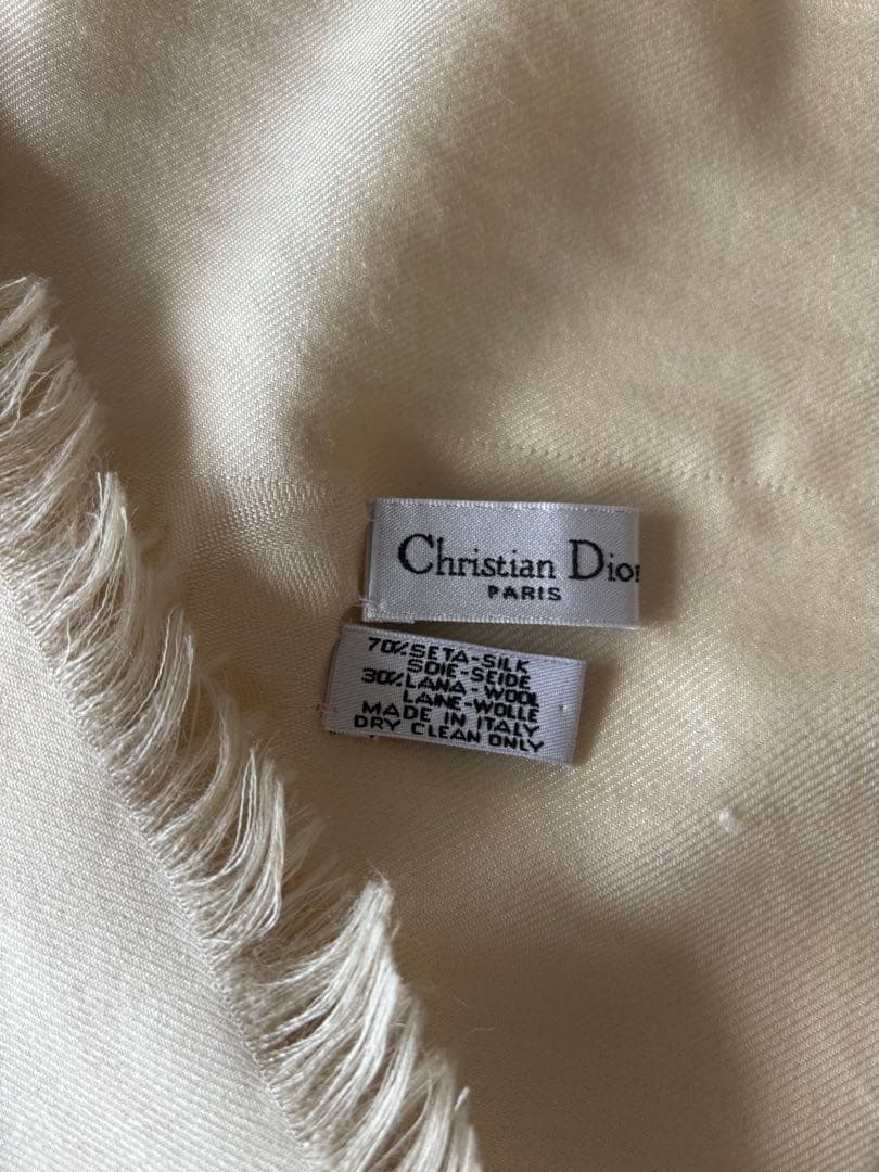 Dior ディオール大判ストール　オフホワイト　春　Christian Dior