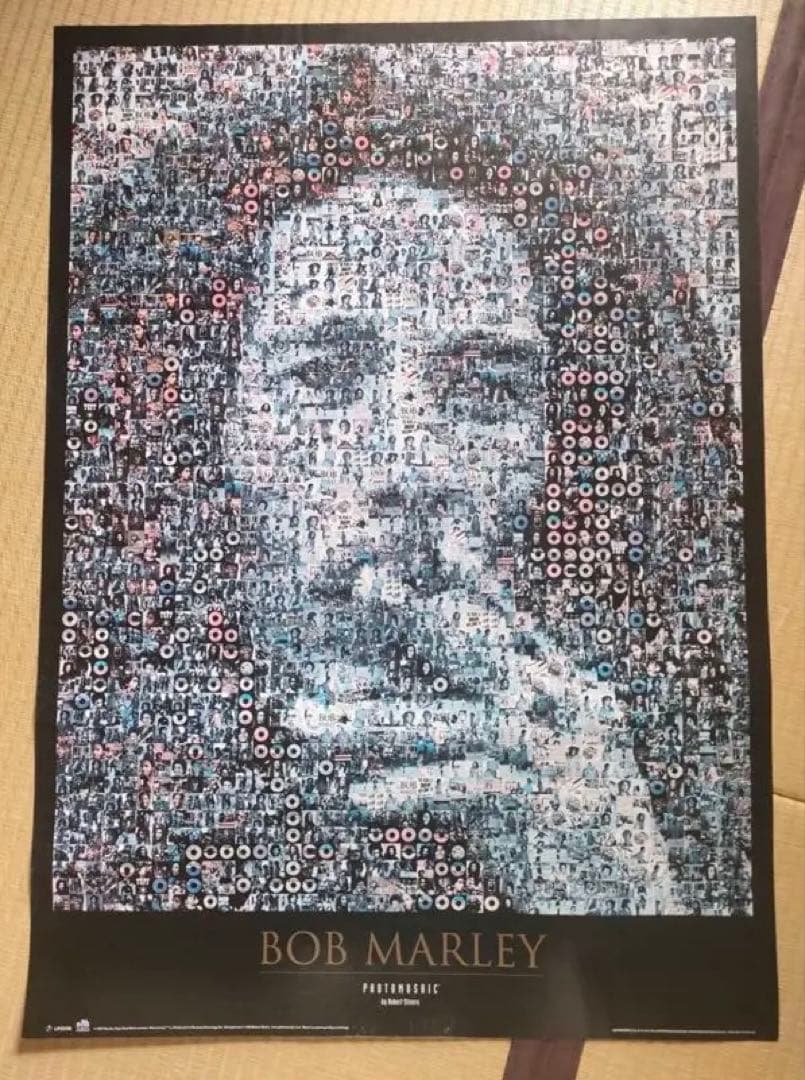 ボブマーリー フォトモザイクアートポスター BOBMARLEY