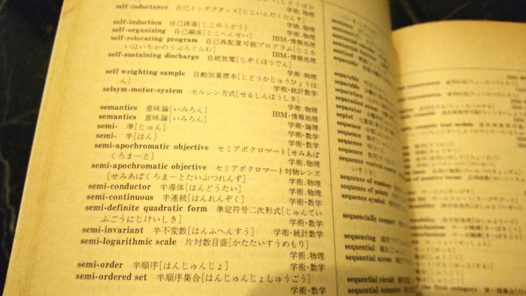 英和・和英 学術用語に基づく科学用語辞典 物理・数学 情報処理 論理学 翻訳
