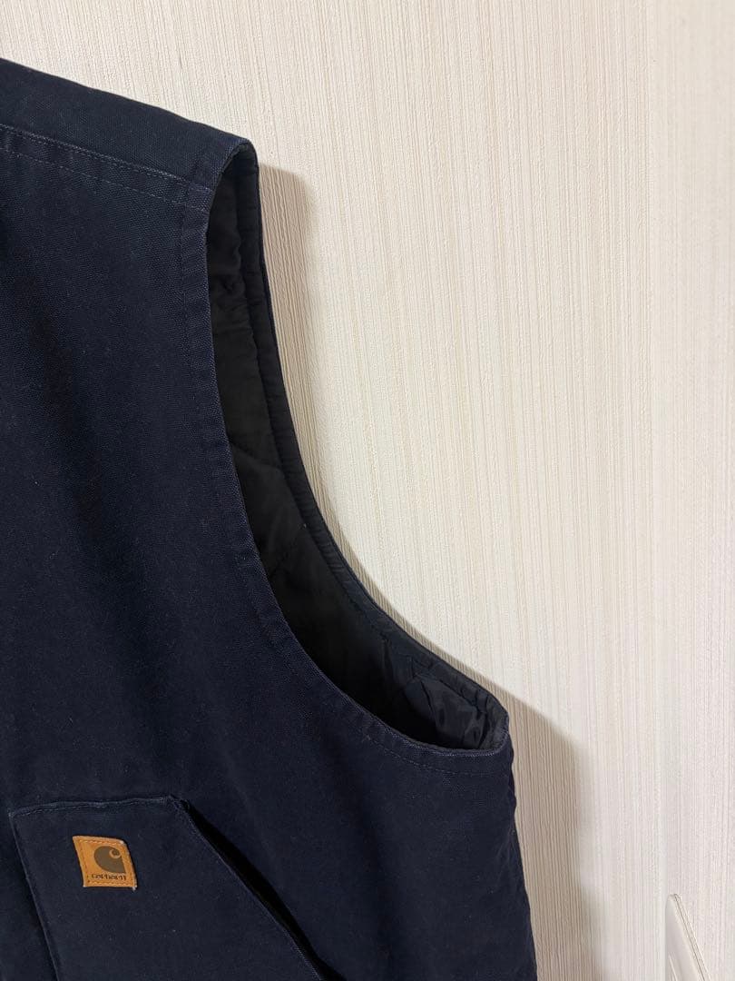 送料無料 Carhartt Work Vest 2XL Regular ネイビー
