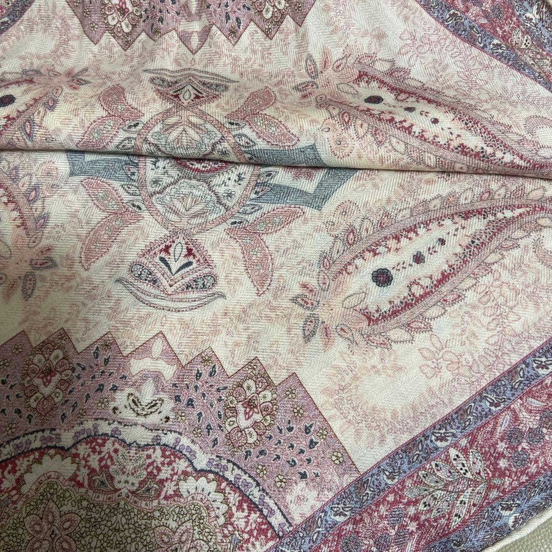 マルベリーシルク・カシミヤスカーフ両面色