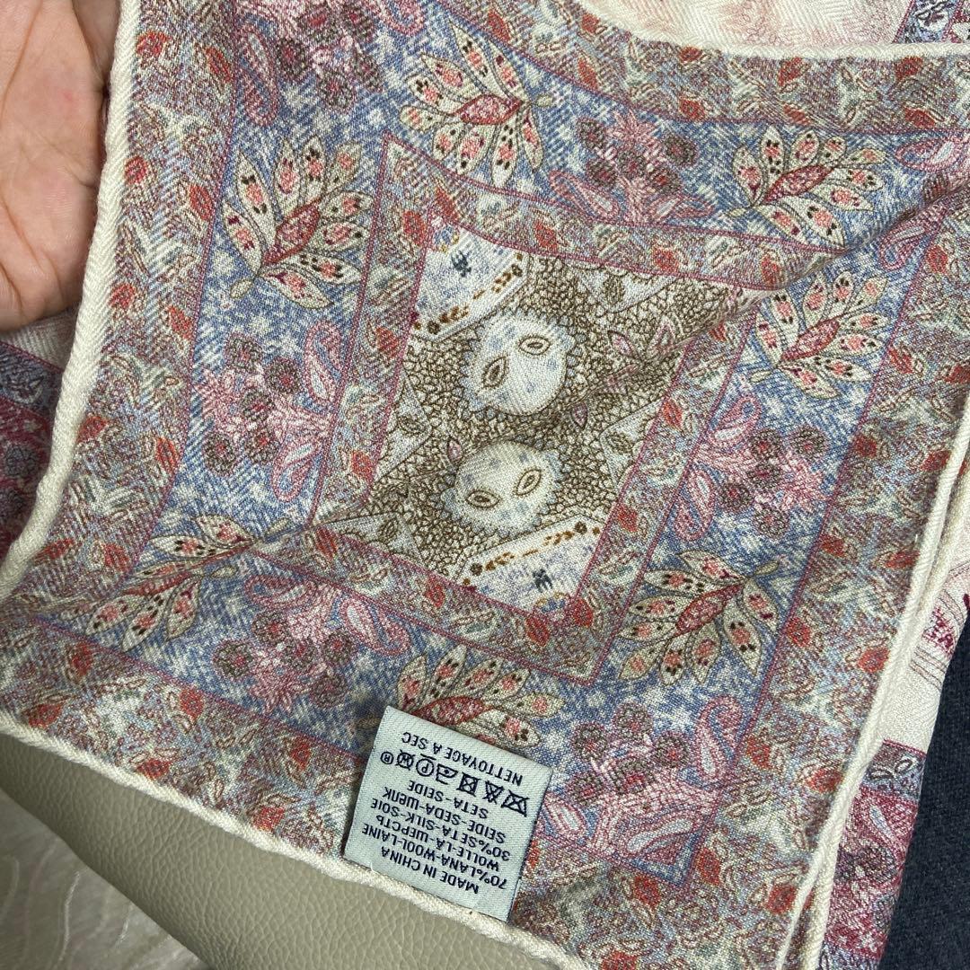 マルベリーシルク・カシミヤスカーフ両面色