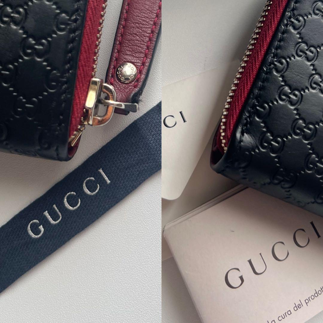 138 極上美品 GUCCI グッチ マイクロシマ 2つ折り財布