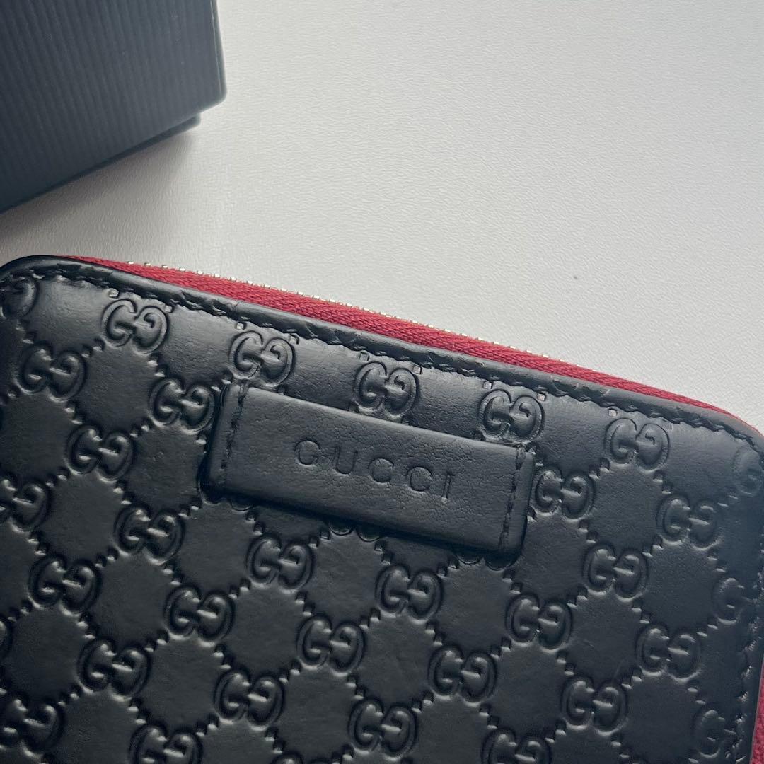 138 極上美品 GUCCI グッチ マイクロシマ 2つ折り財布