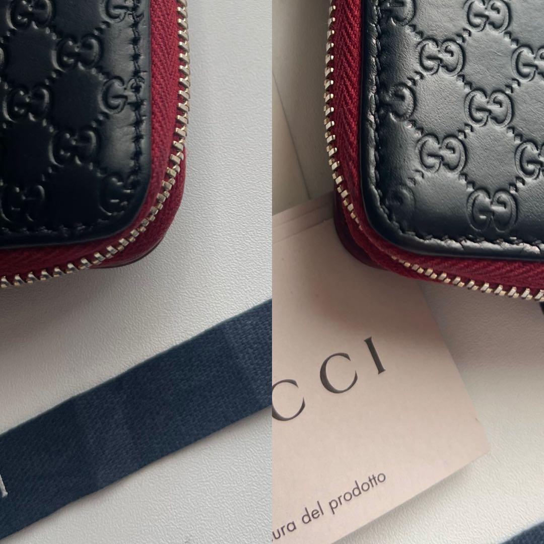 138 極上美品 GUCCI グッチ マイクロシマ 2つ折り財布