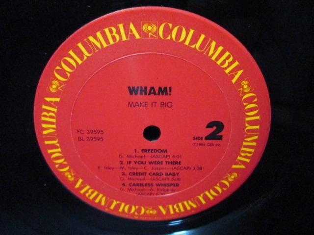 盤質A US-original Make It Big ワム! Wham!