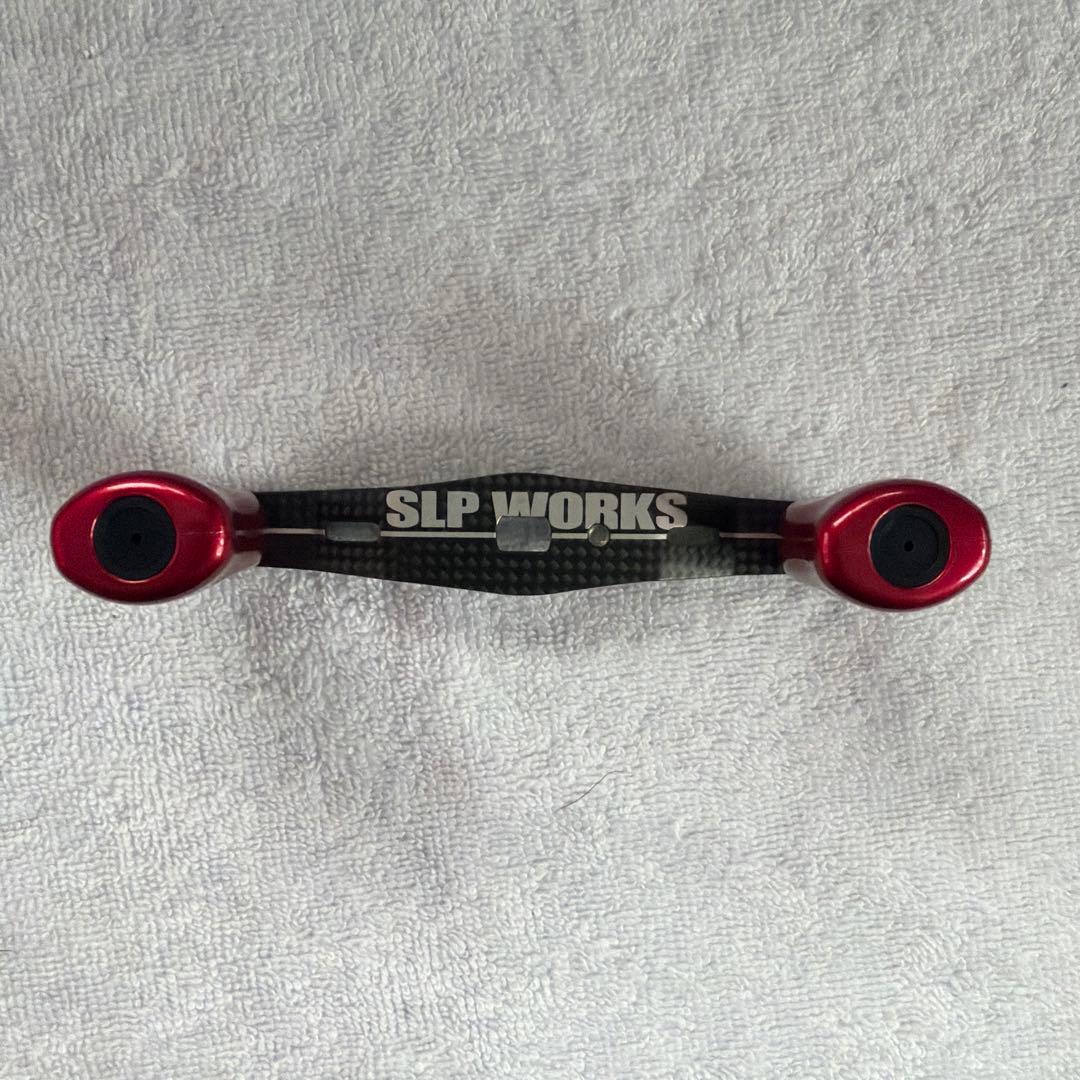 SLP WORKS ベイトリールハンドル 90mm 赤黒