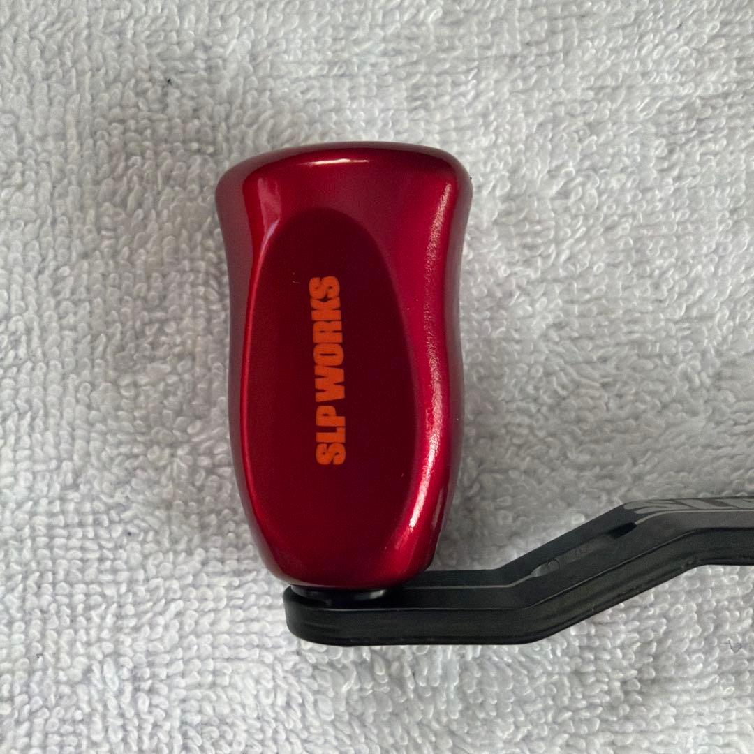 SLP WORKS ベイトリールハンドル 90mm 赤黒