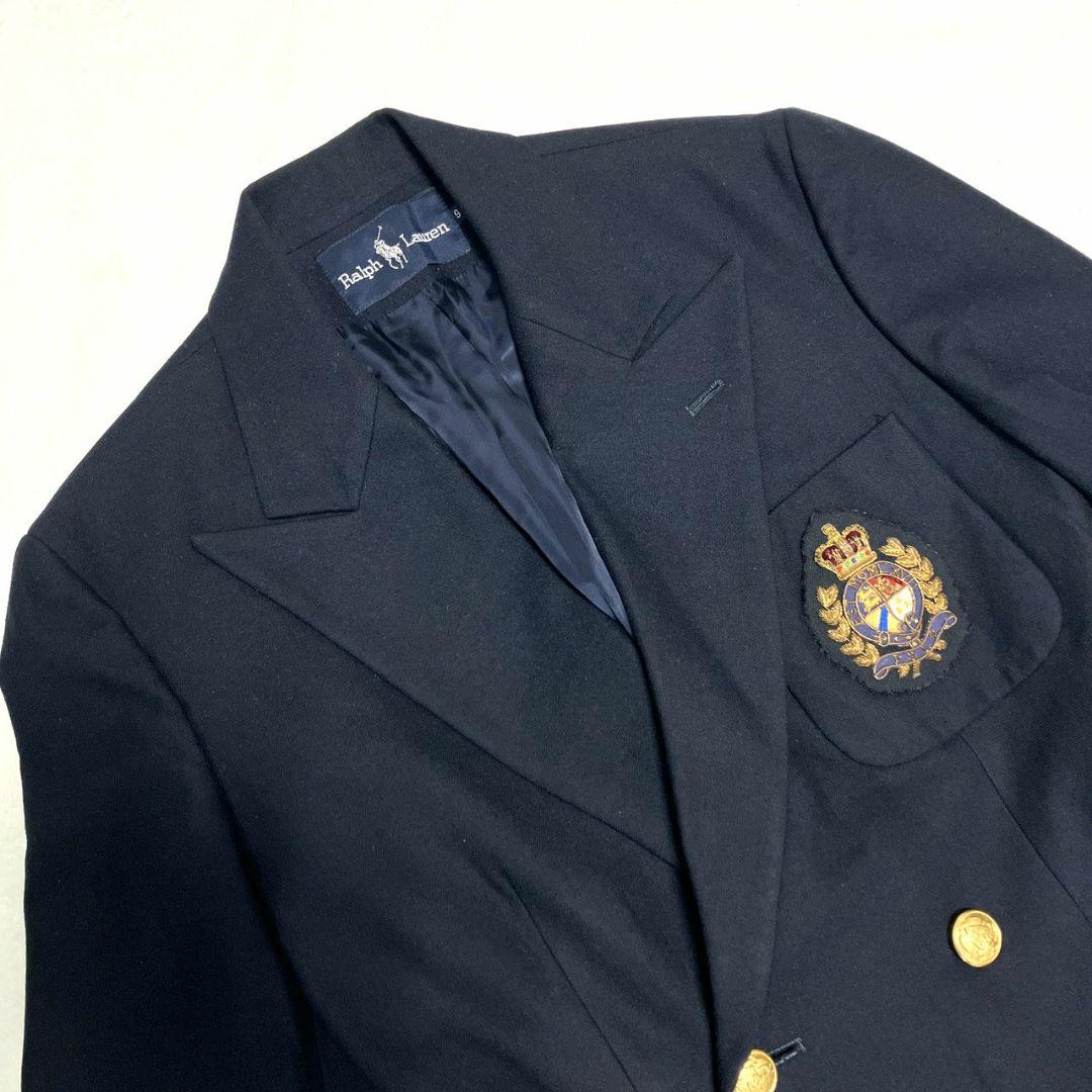 RALPH LAUREN 紺ブレ 金ボタン テーラードジャケット9号