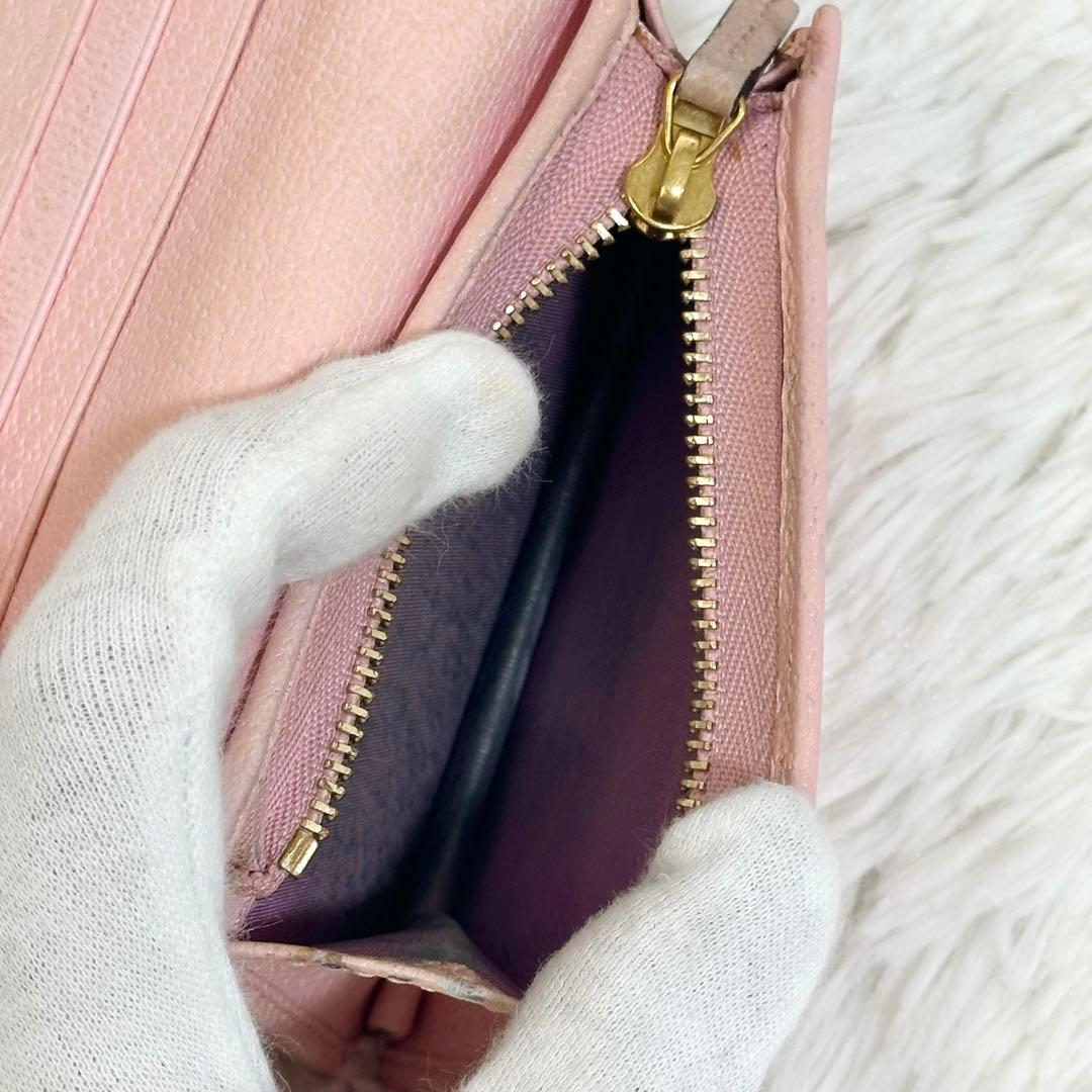 日本限定✨️GUCCI 2つ折り財布 ダブルG フローラ 総柄 ピンク