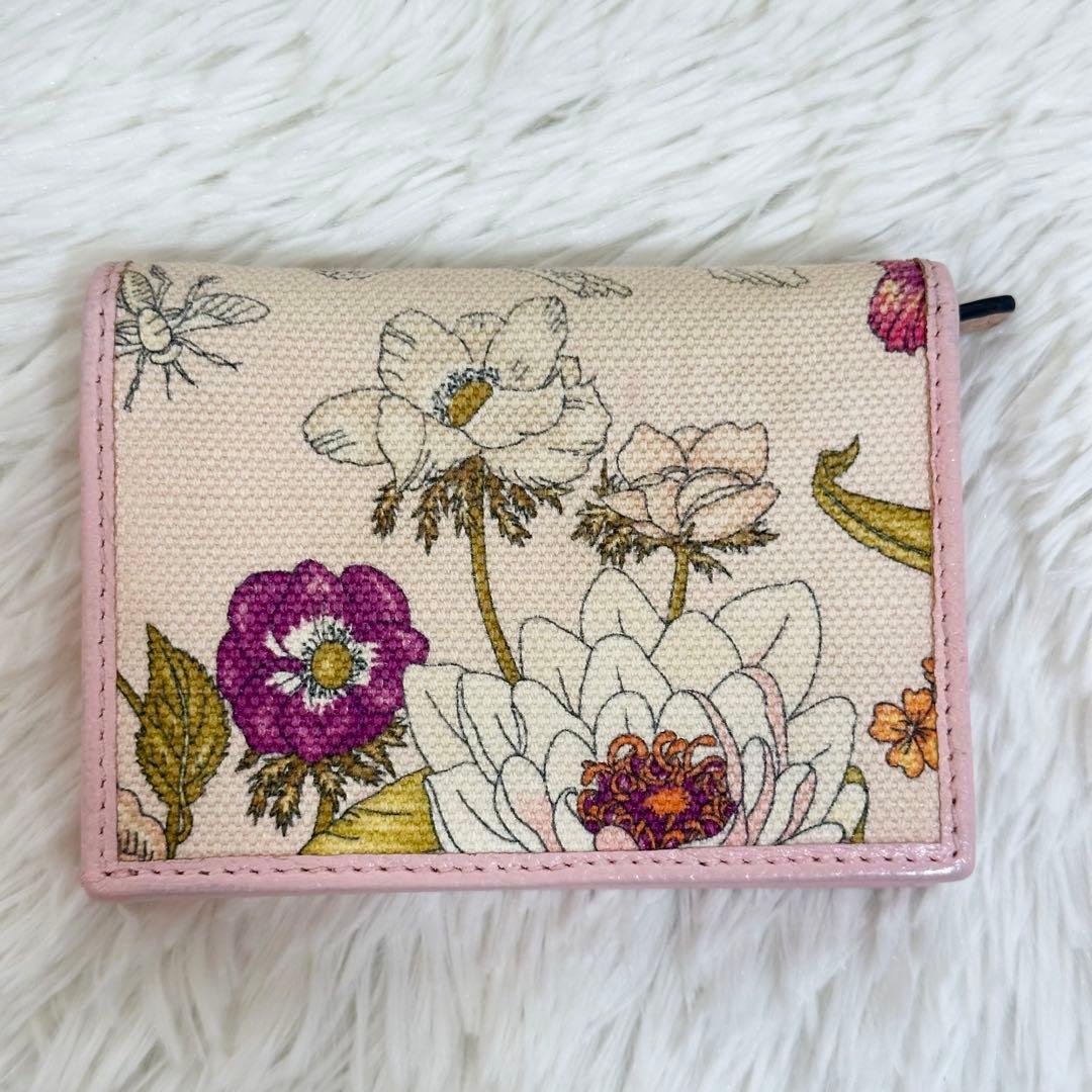 日本限定✨️GUCCI 2つ折り財布 ダブルG フローラ 総柄 ピンク