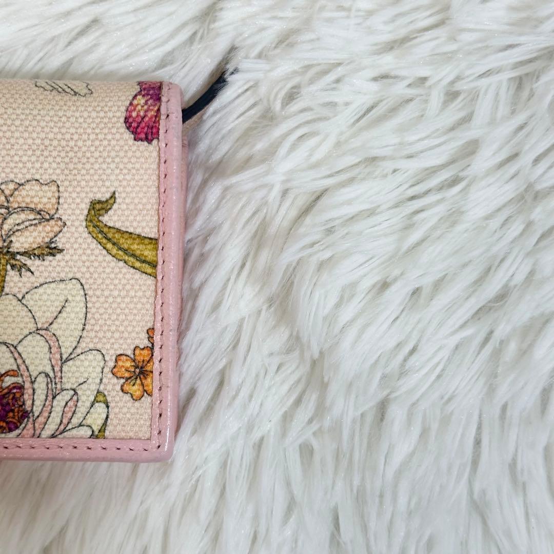 日本限定✨️GUCCI 2つ折り財布 ダブルG フローラ 総柄 ピンク