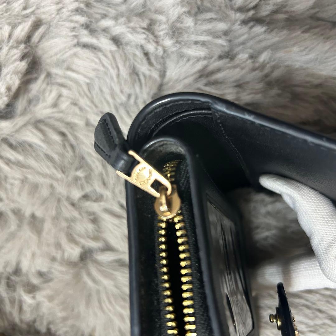 正規品☆COACH(コーチ) ブラック 茶二つ折り財布
