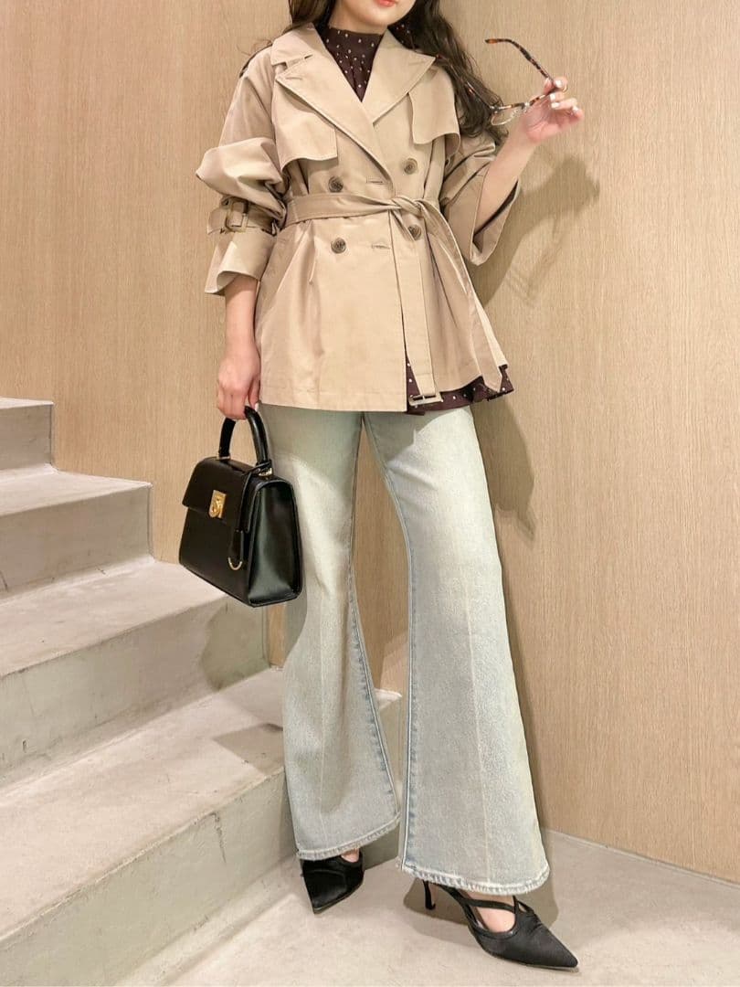 【完売品】LILYBROWN クラシックミドルトレンチコート リリーブラウン