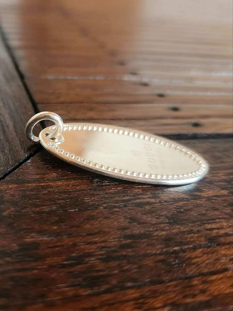 GUCCI グッチ ネックレス トップ 定番 オーバル プレート