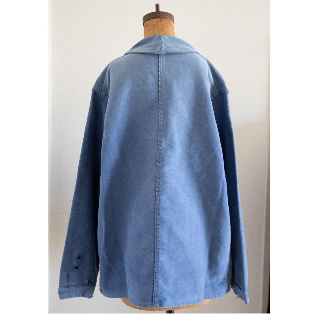 服*し様 50s フレンチ ブルーモールスキン ジャケット ユーロヴィンテージ