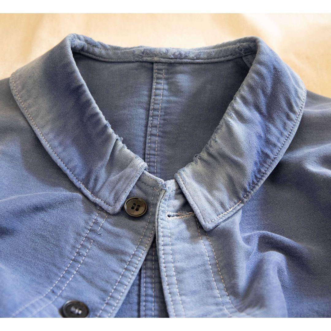 服*し様 50s フレンチ ブルーモールスキン ジャケット ユーロヴィンテージ
