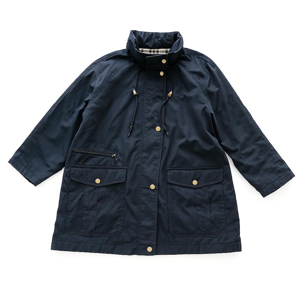BURBERRY バーバリー ノバチャック裏地総柄２ＷＡＹハーフコート美品Ｓ