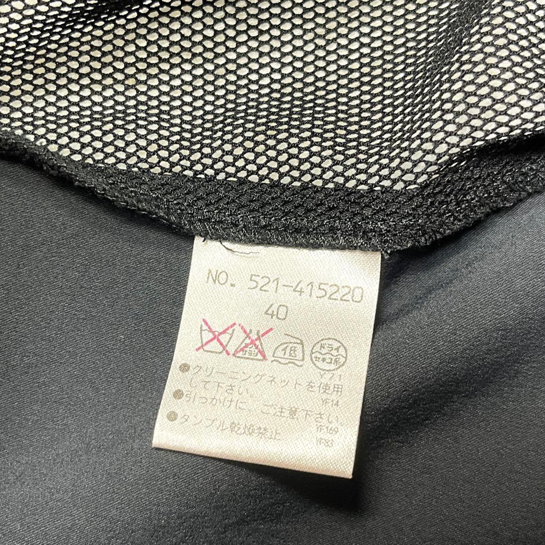 美品 シズカコムロ フリル 刺繍 ジップアップ ジャケット ブラック メッシュ