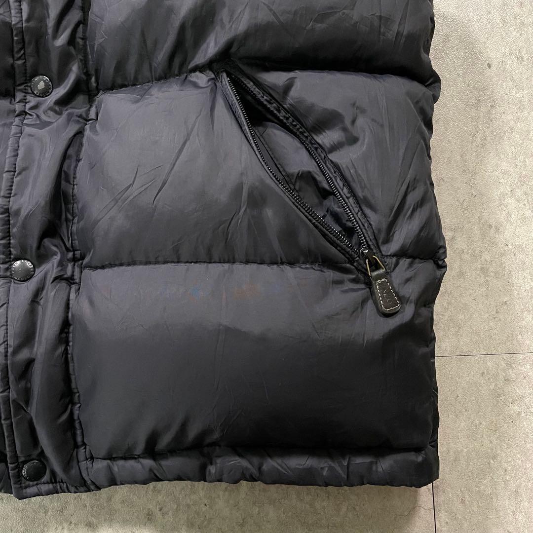 POLO RALPH LAURENダウンベスト フード収納ブラックオレンジポニー