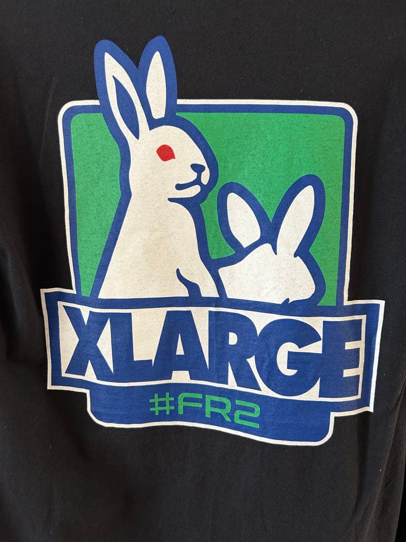 【激レア】XLARGE×FR2 コラボ　ロングTシャツ ブラック
