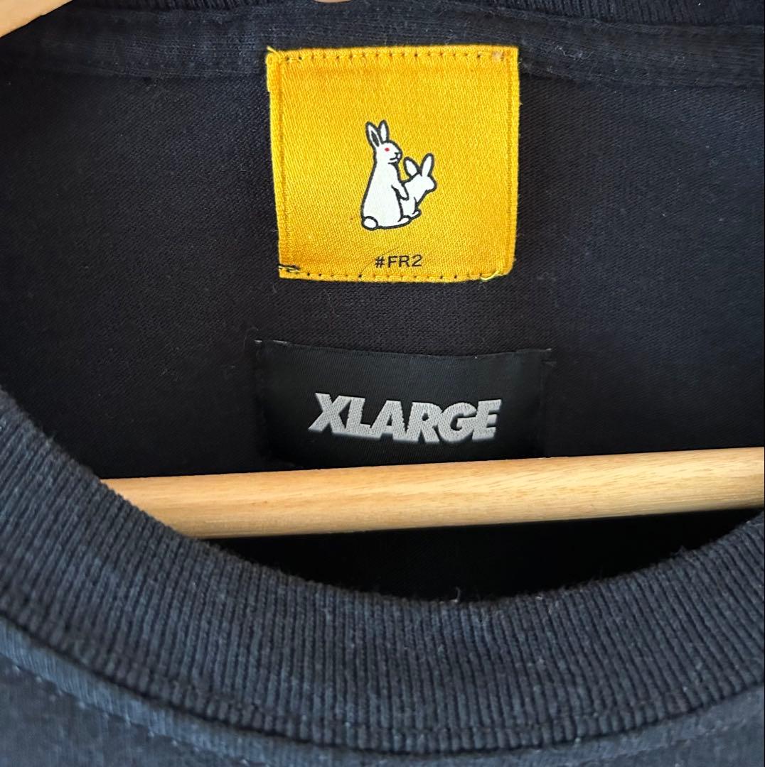 【激レア】XLARGE×FR2 コラボ　ロングTシャツ ブラック